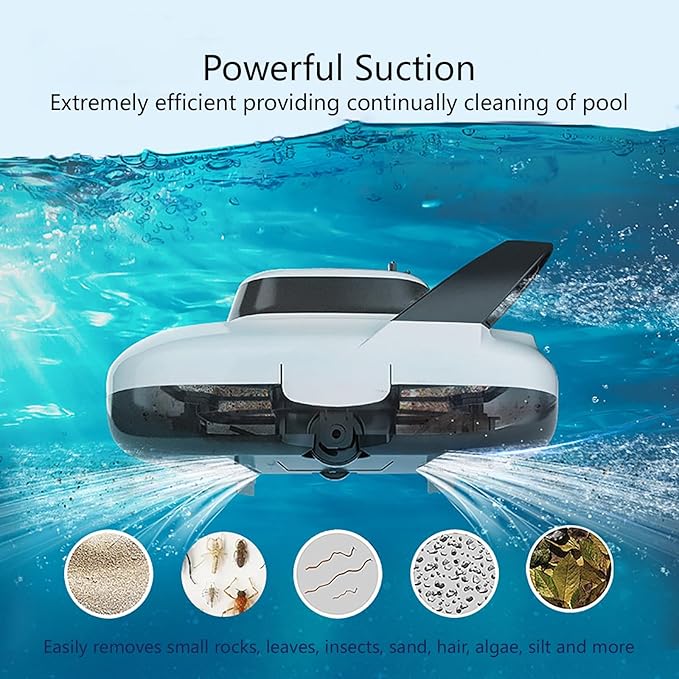 Pool Surface Skimmer Cleaner, Automatic Robotic Pool Vacuum Cleaner, Pool Cleaner Robot, Pool Sweepers for Inground Swimming Pools