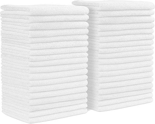 ZYROFIX Microfiber Cleaning Cloths (Value Pack of 36) Size 16" x 16", Highly Absorbent Cleaning Rags, Lint Free Towels, Reusable and Washable, Microfiber Towels for Cars