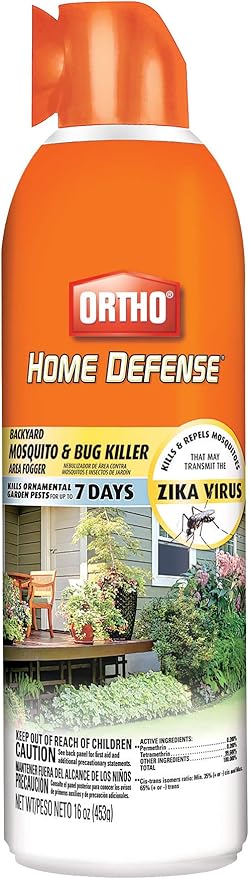 Ortho Home Defense Backyard Mosquito and Bug Killer Area Fogger 16 oz. For flies, horse flies, wasps, hornets, yellowjackets, mites, and stink bugs