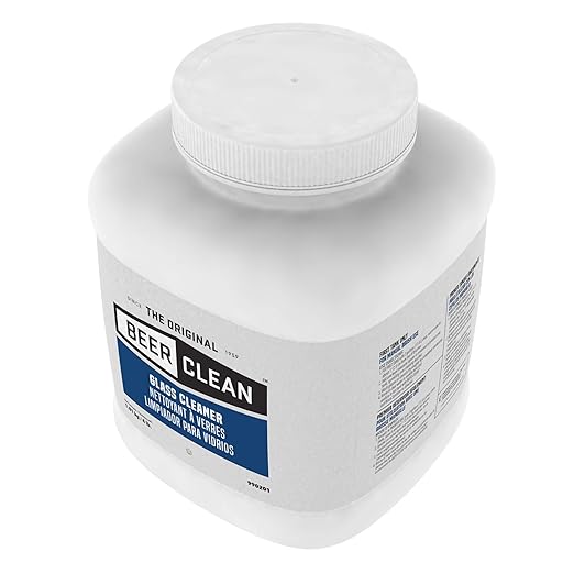 Diversey Beer Clean Glass Cleaner, Unscented, Powder, 4 Lb. Container