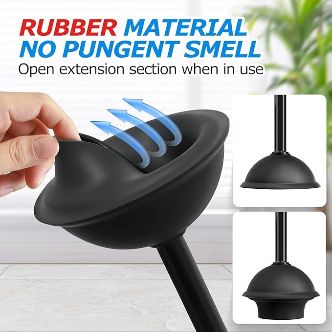 3Pack 3 in 1 Toilet Brush and Plunger Set,Toilet Bowl Brush Plunger Set,Toilet Brush Plunger Combo,Cleaning Brush,Cleaning Supplies, Crevice Cleaning Brush, Bathroom Cleaning Tools