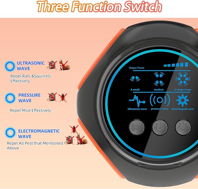 2026 360°Ultrasonic Mouse Repellent Plug in Indoor Pest Control for Rodent Mice Rat Squirrel Bat Roach Spider Ant Bug,Electronic Repellent Device Mouse Traps for Basement House Kitchen Garage(2pack)