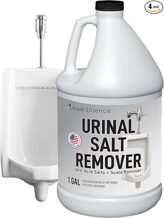 Urinal Salt Remover - Uric Acid Salts Scale Remover Unclogs Urinals and Removes Uric Acid Odors - 4 Gallons