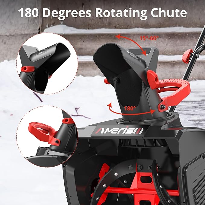 18-Inch Electric Snow Blower, 30 FT Throw Distance, 15-Amp Corded Snow Thrower, 2200 RPM Motor, Lightweight Snow Removal Machine for Driveway, Sidewalk, Patio & Small Yard