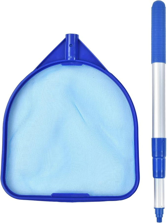 Pool Skimmer Net,Quick Cleanings Three Section Telescopic Rod Pool Cleanings Tools for Hot Tubs Spas Fountains