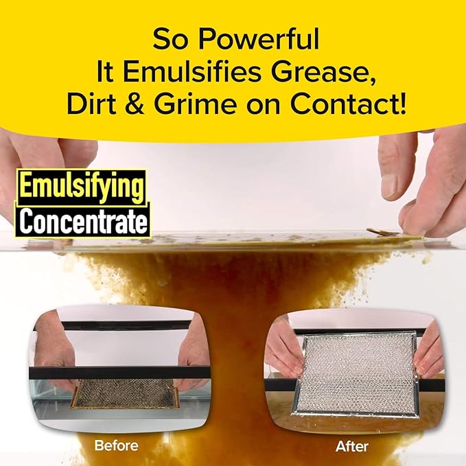 BulbHead Grease Police Magic Degreaser Super-Concentrated Degreaser and Cleaner Spray For Kitchen, Bathroom, and More - Emulsifies Grease & Grime on Contact, No Hard Work