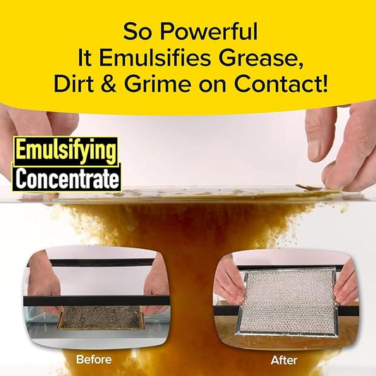 BulbHead Grease Police Magic Degreaser Super-Concentrated Degreaser and Cleaner Spray For Kitchen, Bathroom, and More - Emulsifies Grease & Grime on Contact, No Hard Work