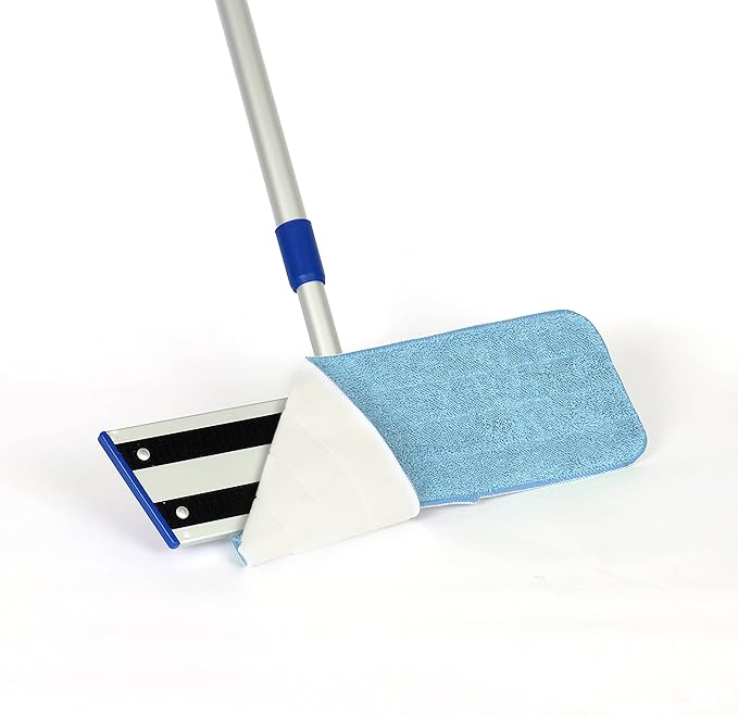 Arkwright Spray Mop Replacement Pads - (Case of 120) Bulk Microfiber Flat Dry and Wet Refill Mop Pads Floor Cleaning, Compatible with Bona and Rubbermaid, Fits All Mop Heads, 18 in, Blue