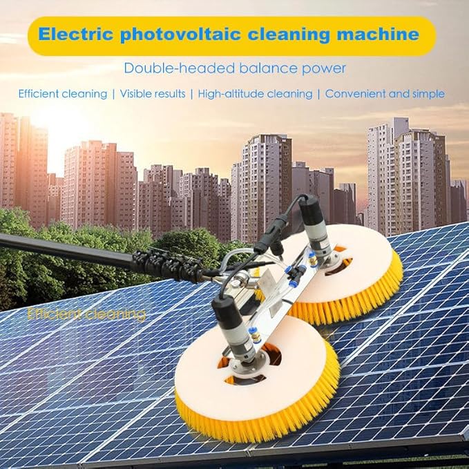 Professional Solar Panel Cleaning Brush Kit - Essential Photovoltaic Roof Cleaning Tool for Home & Commercial Use, Effortless Maintenance & Maximum Efficiency