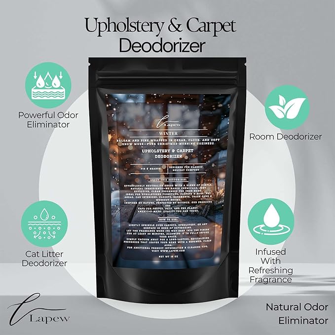 Lapew Winter Bundle – Carpet Deodorizer Powder & Scented Mop Soap Set – Odor Eliminator for Pet-Friendly Homes