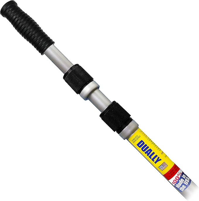 Skimlite Dually 9018 Telescopic Pool Pole 6-18 Ft Dual Locking Long Lasting Light Weight Aluminum, Easy Grip, Adjustable Telescoping Cleaning Pole with Threaded Adapter for Universal Accessories