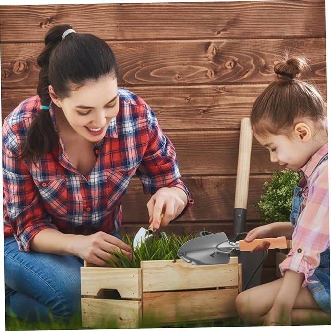 1set Gardening Hand Tools Handle Shovel Rake for Planting Digging Cultivating Kit for Vegetable Gardens and Flower Beds