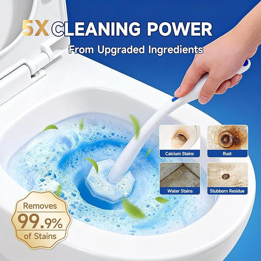 20 Count Toilet Wand Refills Compatible for Clorox, 5X Cleaning Power Toilet Bowl Cleaners & High-Density Disposable Toilet Brush Scrubber - No Falling Apart, Instant Foam Cleaning