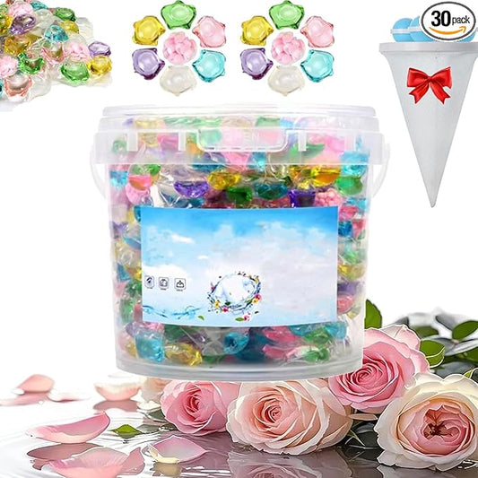 100PCS 7-in-1 Magic Laundry Beads, 9x More Concentrated, Weeks of Freshness, Deep Cleaning Laundry Detergent Capsules, Easy Dissolve Washing Pods for All Fabrics and Colors Clothes (100)