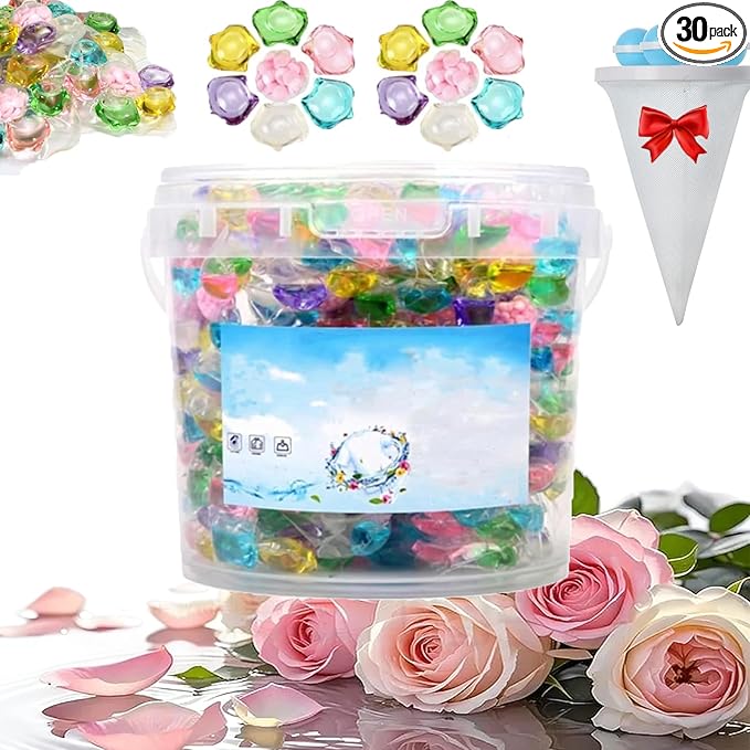100PCS Magic Laundry Beads, 9x More Concentrated, Weeks of Freshness, Deep Cleaning Laundry Detergent Capsules, Easy Dissolve Washing Pods for All Fabrics and Colors Clothes (50)