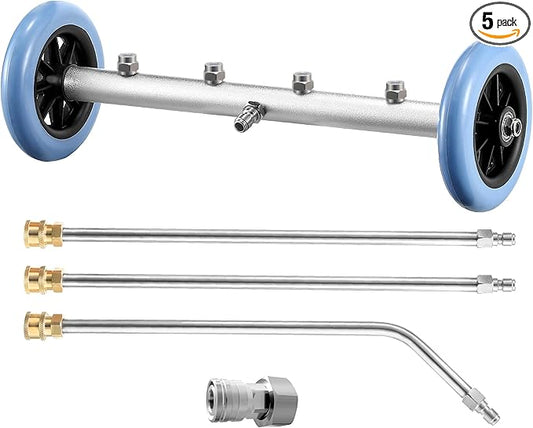 RIDGE WASHER 16 Inch Undercarriage Car Washer, Pressure Washer Under Car Cleaner with 3 Pcs Extension Wand, 4000 PSI