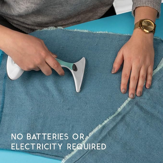 GLEENER Fabric Shaver & Lint Remover |Battery-Free 4-in-1 Depiller with 3 Fabric-Safe Edges for Clothes & Upholstery (Turquoise) - Image 7