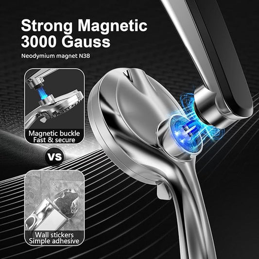 Rain Shower Head with filtered Handheld High Pressure rainfall Shower Heads with Handheld Spray Combo Adjustable one-piece stand daul shower head Built-in Magnetic Docking and Power Jets