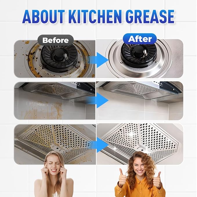 Multifunctional Powerful Kitchen Foam Cleaner, Upgrade Kitchen Degreaser Heavy-Duty Grease Remover for Stove, Fast-Acting All-Purpose Cleaner for Bathroom (1)