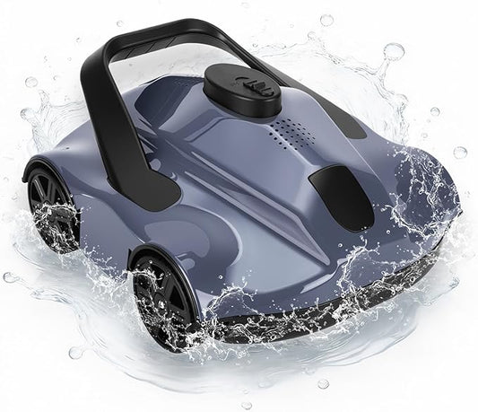 Robotic Pool Cleaners Cordless Robotic Pool Cleaner for Above Ground Pools - 130 Min Runtime, Self-Charging, Cleans Up to 860 Sq Ft, Lightweight & Portable Design