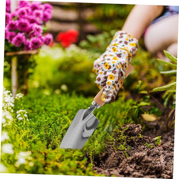 1set Gardening Hand Tools Handle Shovel Rake for Planting Digging Cultivating Kit for Vegetable Gardens and Flower Beds