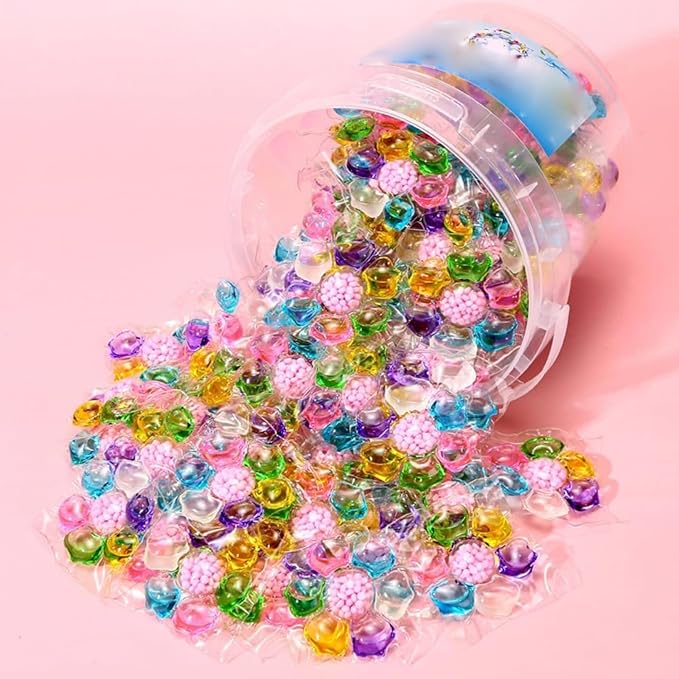 100PCS Magic Laundry Beads, 9x More Concentrated, Weeks of Freshness, Deep Cleaning Laundry Detergent Capsules, Easy Dissolve Washing Pods for All Fabrics and Colors Clothes (30)