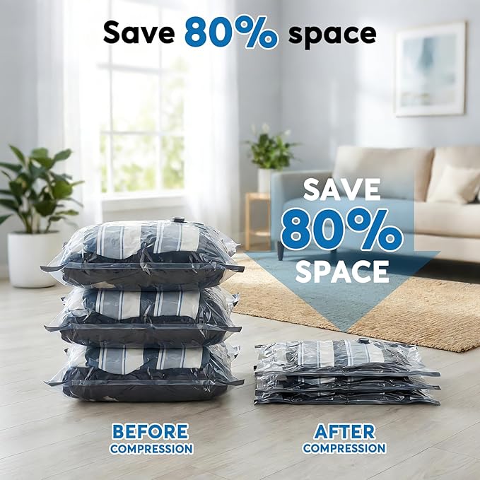 Space saving Vacuum Storage Bags for Travel Packing with Pump