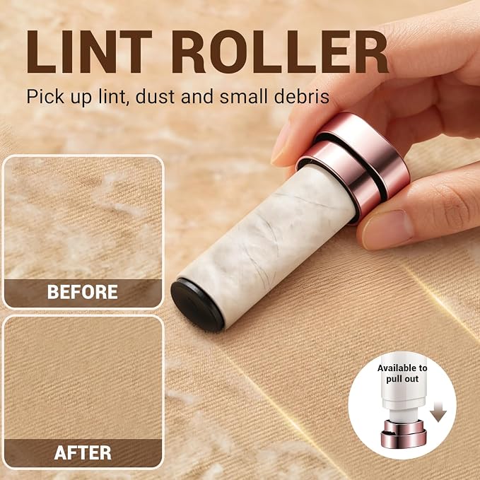 Fabric Shaver, 3 in 1 Lint Remover with Hair Remover Brush & Lint Rollers, Digital Led Display, 3 Speeds with Replaceable Blades, Remove Pilling for Clothes, Furniture, Sweater, Couch, Blanket, Pet - Image 4