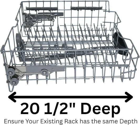 New 00778366 Dishwasher Complete Upper Crockery Basket Rack. Repalaces 00778366, 00777233, Compatible with Most Bosch 100 Series Dishwashers. 20" Wide 20.5" Deep. Fits Specific Models.