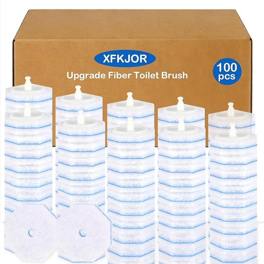 100 Count Toilet Wand Refills for Clorox Toilet Wand - Disposable Toilet Brush Refills, Replacement Heads for Clorox Toilet Wand Refills, 5X Cleaning Power | 360° Efficient Cleaning | No Falling Apart