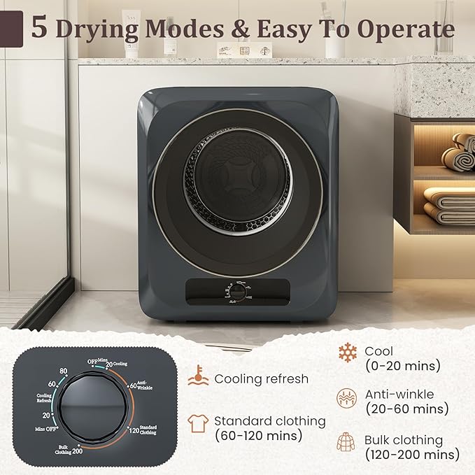 Auertech Portable Washer and Dryer Combo, 28 Lbs Twin Tub Washing Machine, 1.5 Cu.Ft Compact Clothes Dryer, Portable Washing Machine and Dryer Set for Laundry Apartment, RV, Dorm, Grey