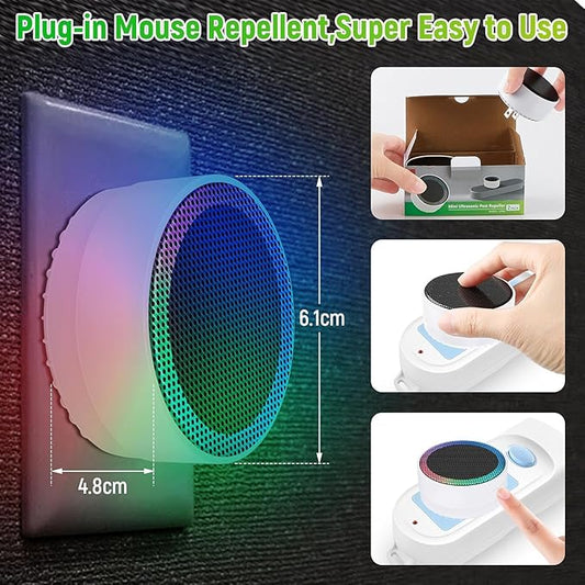 Ultrasonic Pest Control Repellent, Insect Indoor Repellent Plug in, 2026 Mini Pest Control Device for House, Ultrasonic Repellent for Mouse, Rodent, Roach, Mice, Mosquito, Spider, White-2 Pack
