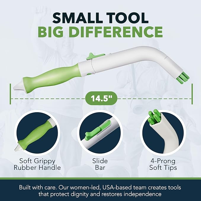 FreedomWand Multipurpose Toilet Aids - Wiping Aid Toileting for Women & Men, Butt Wiper Tool, Toilet Assist Device and Paper Extender, Ideal for Elderly, Disabled and Post Surgery Use - 14.5" Inch
