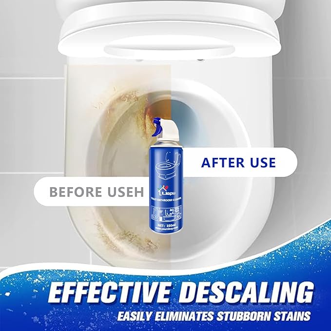 Powerful Toilet Bowl Cleaner – Rapid Stain Remover, Eliminates Limescale & Odors, Fresh Mint Scent, Eco-Friendly Formula, Safe for Pipes & Septic Tanks (2)