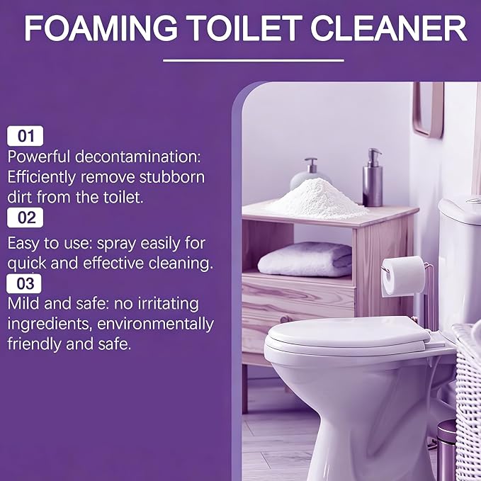 Upgrade Toilet Bowl Cleaner, for Sparkling Clean, Touch Free Foaming Cleaning Powder (2pcs)