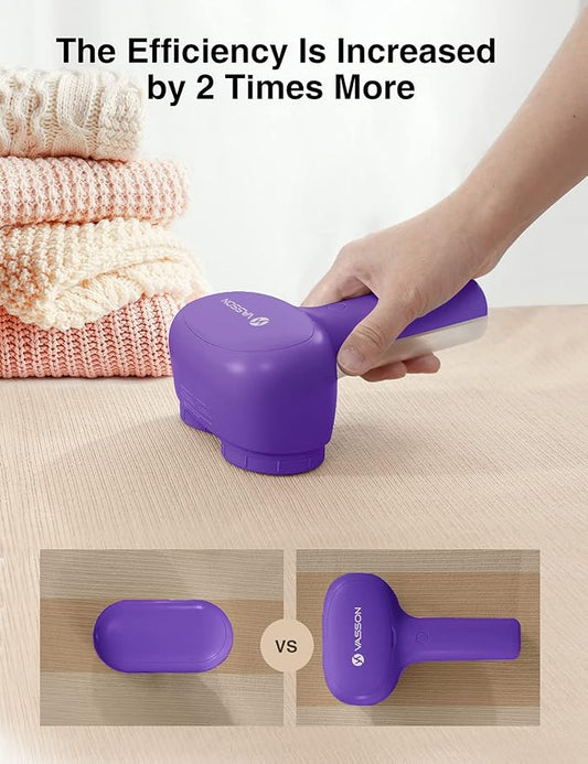 VASSON Fabric Shaver, Sweater Depiller & Pilling Remover | Dual-Head Design for 2X Faster Pilling Removal on Sweaters & Couches - Image 2