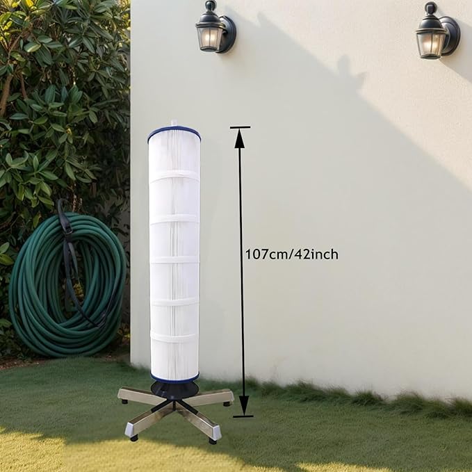 Cleaning Tool for Swimming and Spa Filter, Stainless Claw Steel Stand, Spinning Clean for 3, 4, 6 in Pool Cartridges