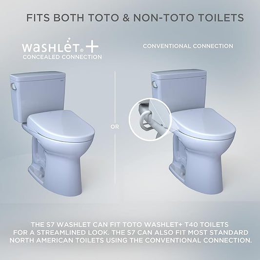 TOTO® WASHLET® S7A Electronic Bidet Toilet Seat with EWATER+® Bowl and Wand Cleaning, Auto Open and Close Contemporary Lid, Elongated, Sedona Beige - SW4736#12