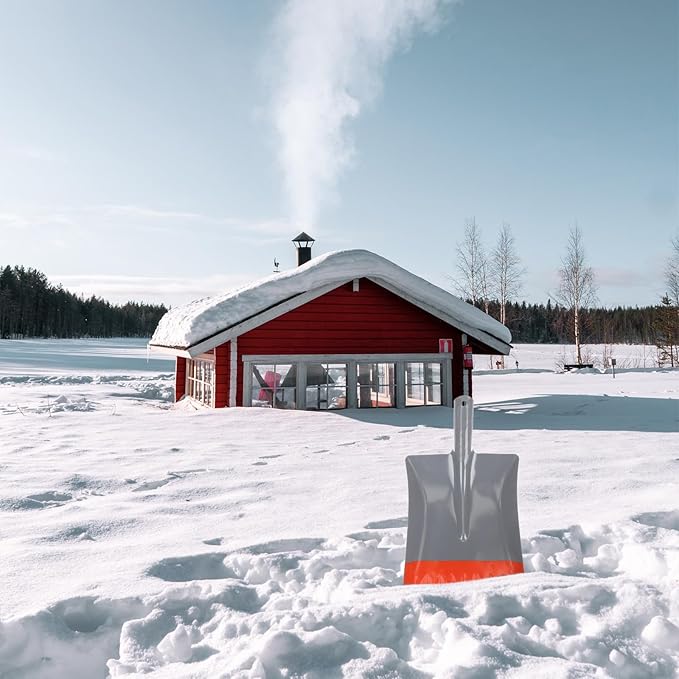 Outdoor Ice Breaking Shovel with Replaceable Metal Blade High-Strength Professional Ice Remover Tool Low-Temperature Resistant Shovel for Driveway and Windshield Deicing