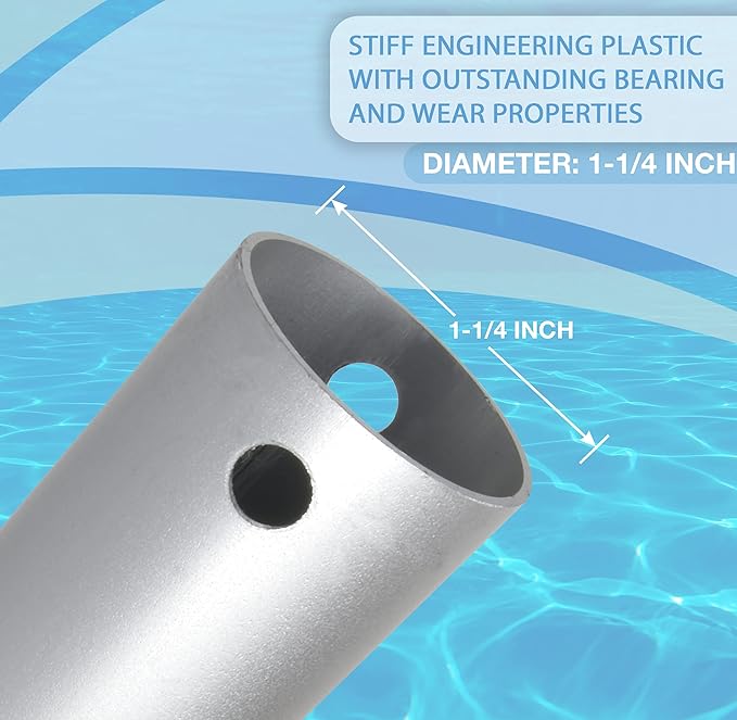 SKIMLITE MANUFACTURING Dually 9016 Telescopic Pool Pole 8-16 Ft Dual Locking Heavy Duty Aluminum Easy Grip Adjustable Telescoping Cleaning Poles with Universal Adapter for Skimmer Brush & Vacuum Head