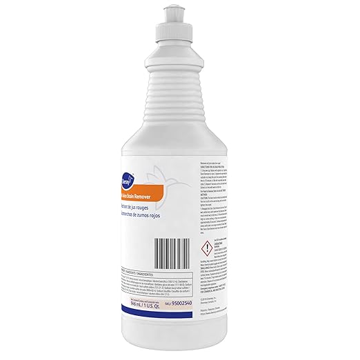 Diversey 95002540 Red Juice Stain Remover, Removes Wine, Fruit Punch, Soft Drinks, Grease, Mustard & More from Carpet, Ready-to-Use, 32-Ounce