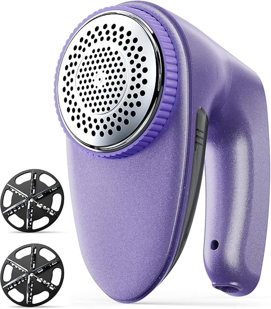 Bymore Fabric Shaver, Lint Shaver, Sweater Shaver for Clothes, Purple | Large 65mm head and six-leaf blades cover more area in fewer passes for fast, even care on sweaters, couches and furniture by Bymore