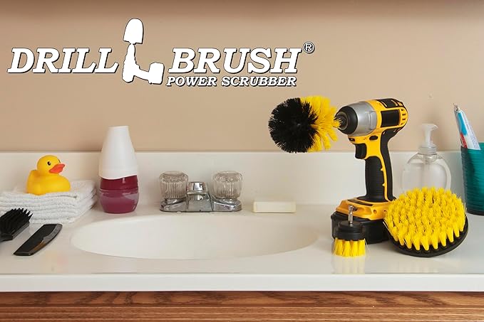 Bathroom Cleaner - Cleaning Supplies - Spin Brush - Grout Cleaner - Bathtub - Shower - Drill Brush - Carpet Cleaner - Sink - Shower Mat - Scrub Brush - Tile Grout Cleaning Tool & Shower Power Cleaner