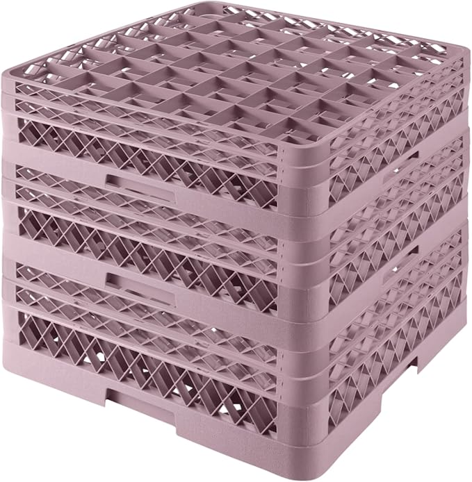 3 Packs 36 Compartment Base with 2 Extenders Commercial Cup Rack | Polypropylene Dish Drying Rack | Quitly Clean Divided Durable Dishwasher Rack for Restaurants Bar Hotel Kitchen