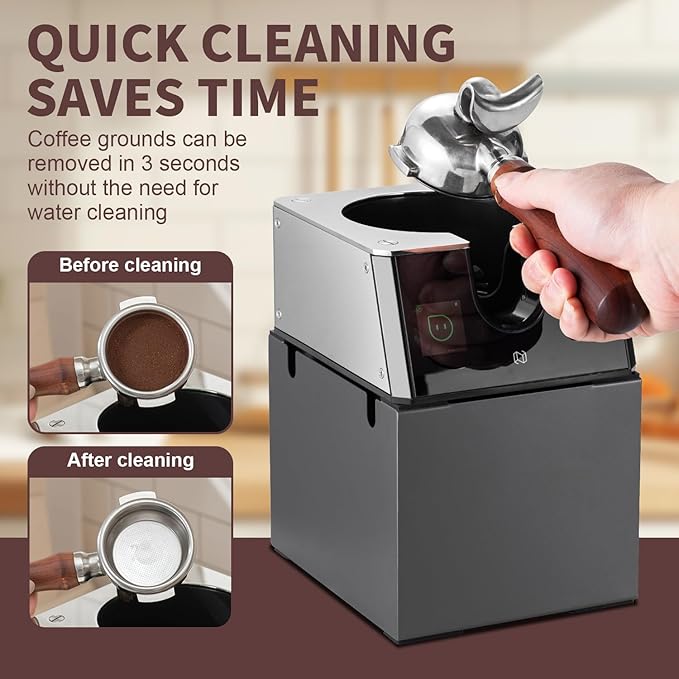 NUETRAL NS300 Pro Electric Portafilter Cleaner-Automatic Coffee Grounds Cleaning Machine-Knock box for Espresso coffee-Espresso Puck Sucker-Suitable for 58mm portafilters.