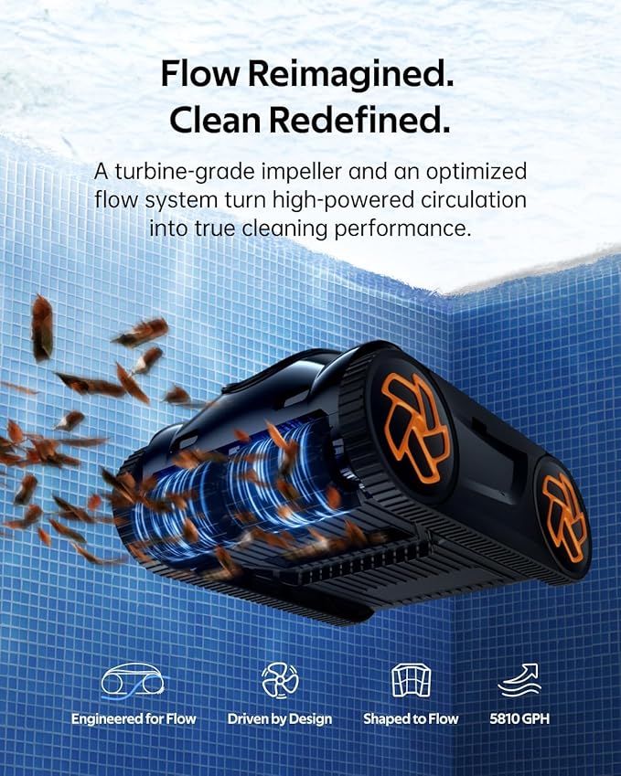 (2026 Upgrade) iGarden Pool Cleaner K60, 6H Cordless Robotic Pool Vacuum for Inground & Above Ground Pools, AI Timer, Smart Navigation, Floor, Walls&Waterline Scrubber, Touchscreen, Auto-Parking