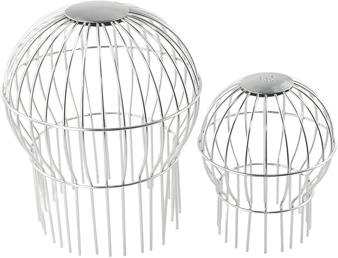 304 Stainless Steel Drain Filter Strainer, Anti-Blocking Round Downspout Mesh Cover for Roof Gutter Cleaning Tool(50MM)