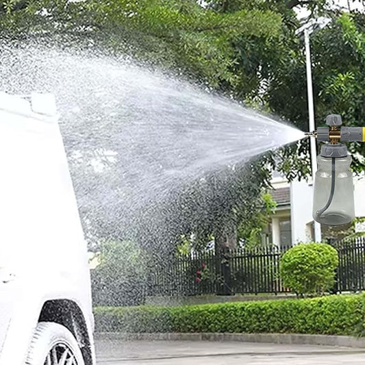 1000ml Handheld Foam Watering Can Sprayer High Pressure Car Wash Spray Bottle Dual Purpose Switch Snow Foam Pressure Washer Cleaning Tool for Cars Motorcycles Roofs Driveways(1set)