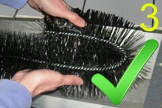 Gutter Brush Guard, Prevents Clogs, Filters Leaves, for 5 Inch Gutters (4.25 Inch - 40 Ft.)