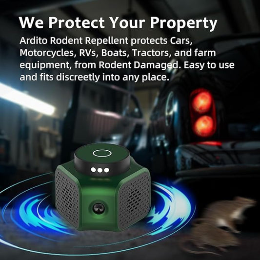 Ultrasonic Rodent Repeller Plug-in Mouse & Rat Deterrent with 3 Modes and LED Strobe Lights, Indoor Pest Control for Attic, Basement, Garage (Green)